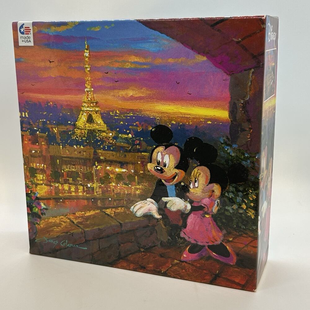 Puzzle Disney Mickey Mouse Minnie Paris Sunset 1000 Pieces CEACO 27" x 20"